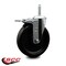 Service Caster 6 Inch Phenolic Wheel Swivel 34 Inch Threaded Stem Caster Total Lock Brake SCC SCC-TSTTL20S615-PHS-34212 - alternate 3